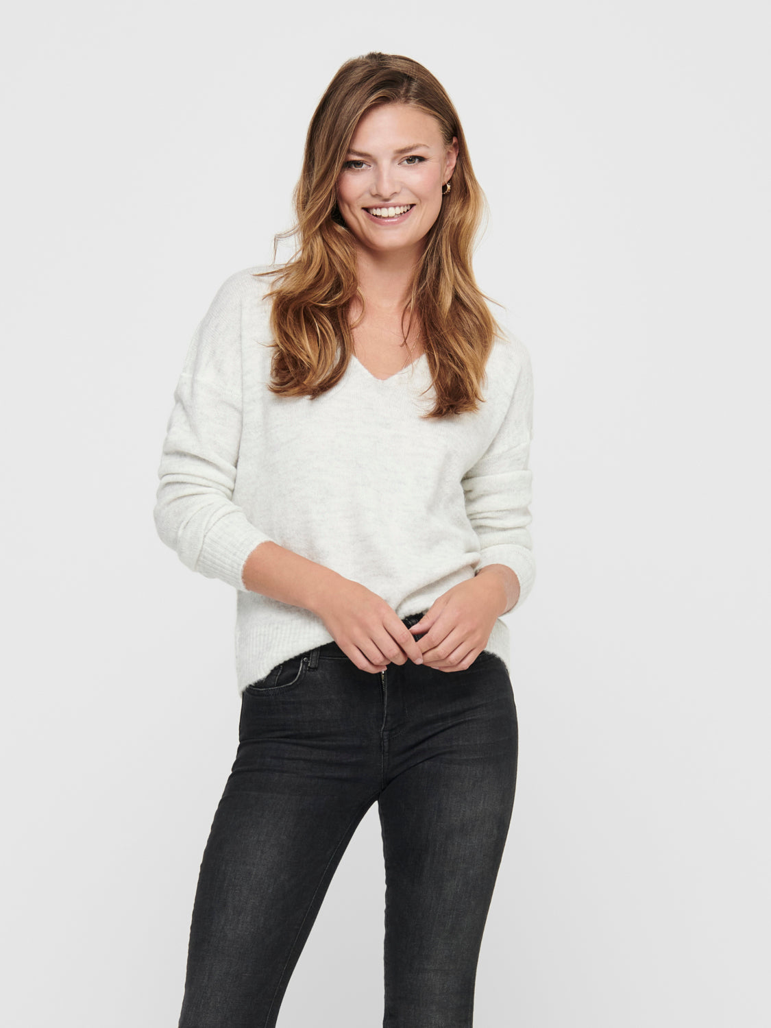 JDYELANORA Pullover - Hvit